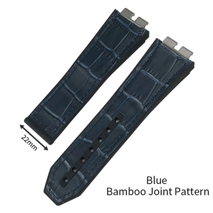 Cinturino per orologio in vera pelle di alta qualità a sgancio rapido da 27 mm per Hublot Big Bang 411, cinturino in pelle bovina con fibbia deployante da uomo