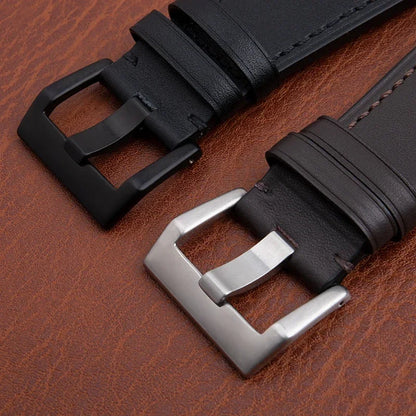 Bracelet de montre en cuir véritable de haute qualité, 34x24mm, convexe, pour Bell Strap Ross BR-01 BR-03, avec boucle à ardillon