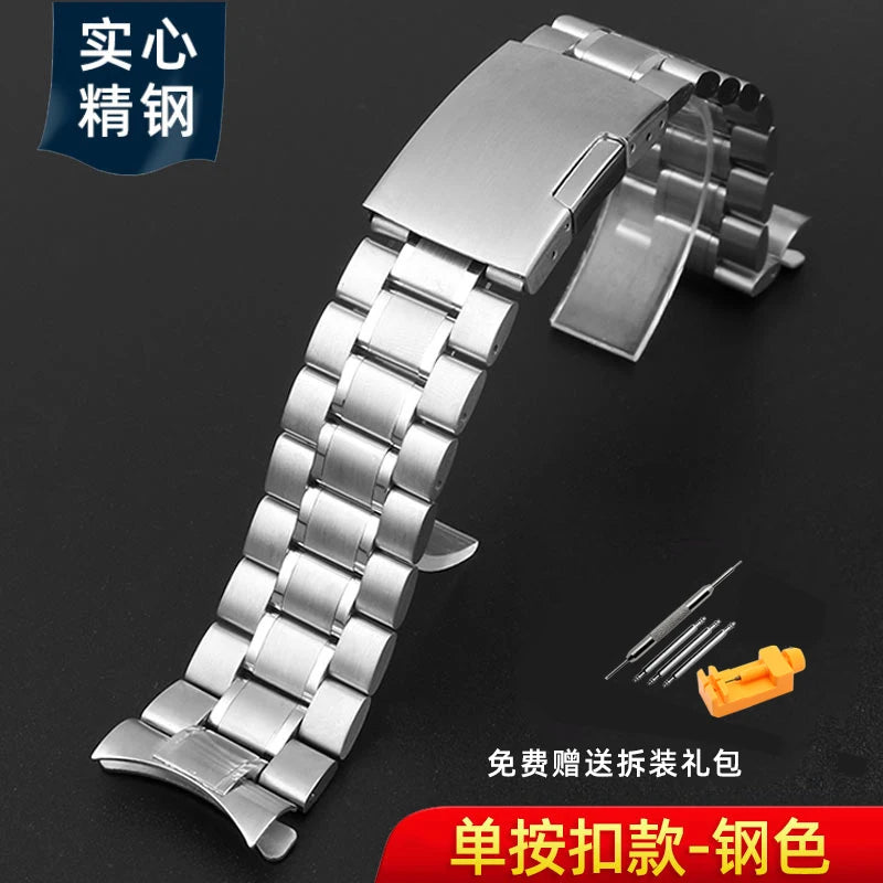 Cinturino curvo in acciaio inossidabile per Casio EFR-526/303/304/530/556/552 da uomo BEM-506/501, 20 22 24 mm
