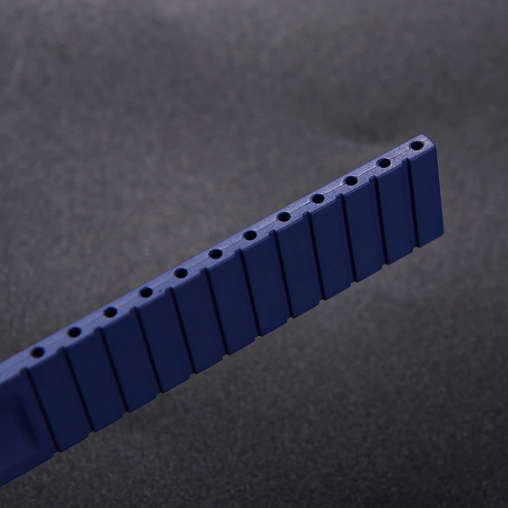 CTS – bracelets de montre FPM en caoutchouc fluoré, 19/20/21/22mm, boucle papillon à dégagement rapide, ceintures de plongée souples unisexes découpées à la taille