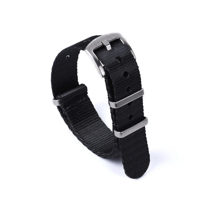 Premium Quality Nylon Fabric Seat Belts, 20mm 22mm, Army Sport Watch Straps, Durable Bracelets for Traditional Watches