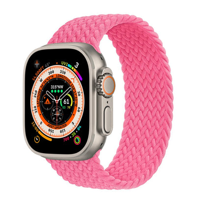 Bracelet tressé Solo Loop pour Apple Watch, 46mm 44mm 40mm 45mm 41mm 42mm, Correa, iWatch Series 11 10 9 SE 8 7 6 5 4 3