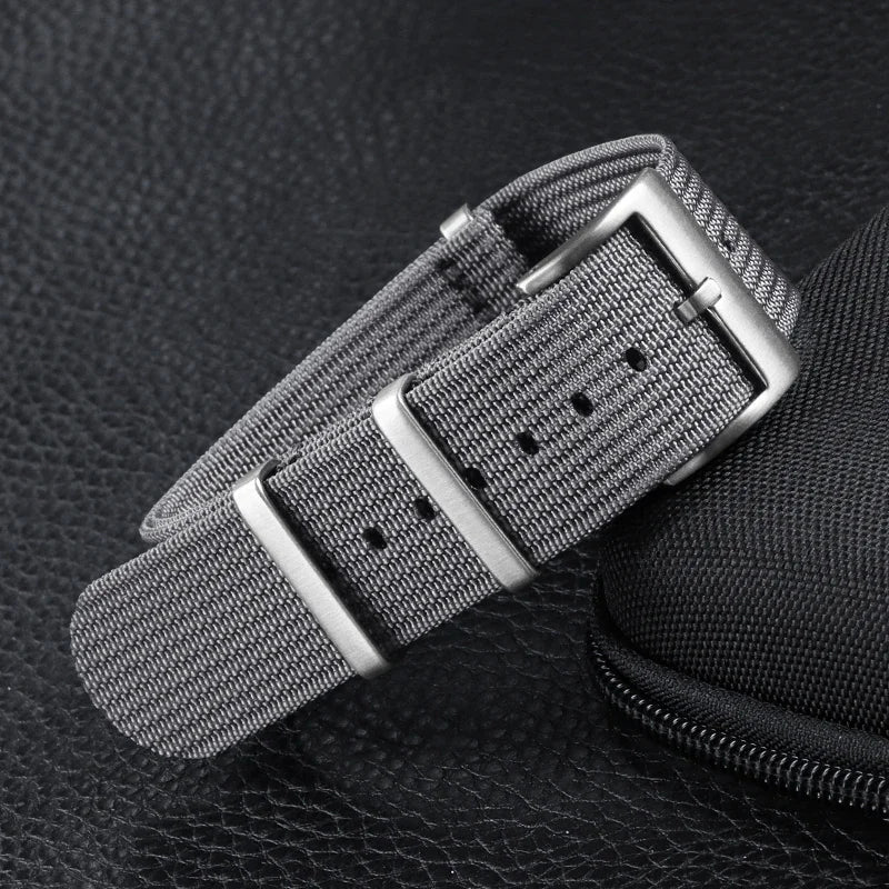 Cinturino per orologio in nylon di alta qualità, 18/20/22 mm, marrone, verde, nero, per uso militare, casual, sportivo, di ricambio