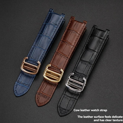 Cinturini per orologi in pelle bovina da uomo e catene per orologi da donna - per la serie Cartier PASHA speciale 21x15mm 20x12mm 18x10mm cinturini con tacche