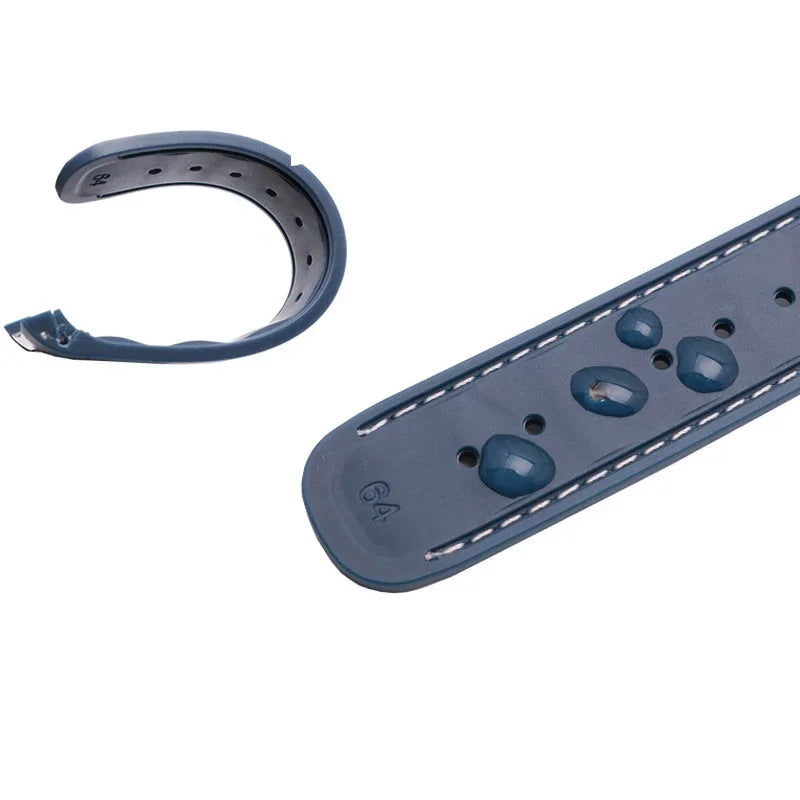 Rubber and silicone watch strap, 20mm, for Omega Seam84300 AT150 Aqua Terra Ultra Light 8900, steel structure