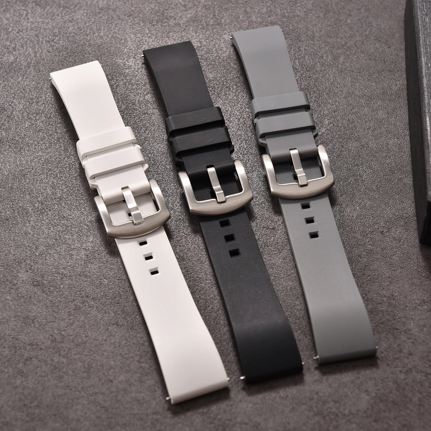 18/19/20/21/22/23/24mm FKM Rubber Watch Strap Diving Sports Quick Release Rubber Bracelet for Tissot/Seiko/Omega Watch Band