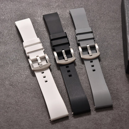 18/19/20/21/22/23/24mm FKM Rubber Watch Strap Diving Sports Quick Release Rubber Bracelet for Tissot/Seiko/Omega Watch Band