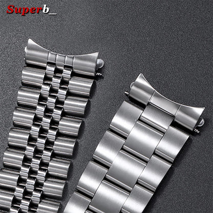 18/19/20/21/22mm Stainless Steel Watch Bracelet Connectors for Seiko SKX007/009, Curved End Watch Band Adapter for Oyster Jubilee