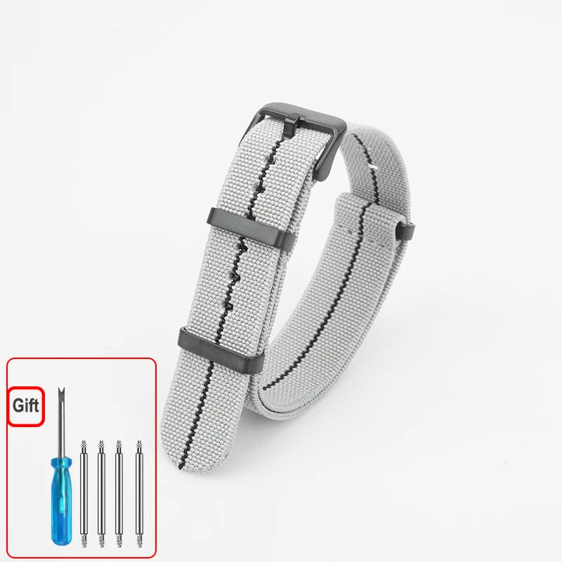 Cinturino per orologio NATO, paracadute in nylon elastico