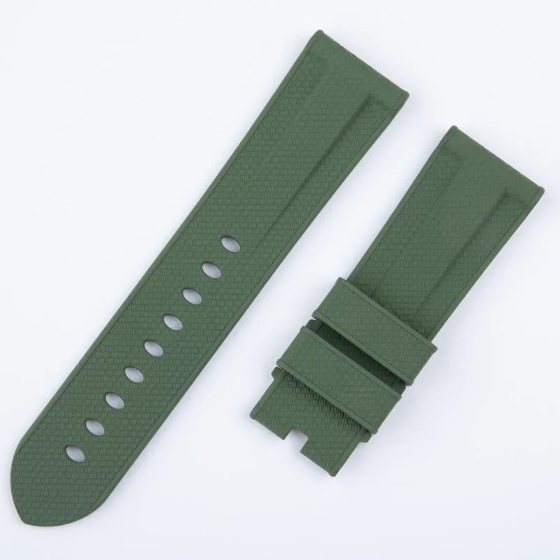 Cinturino per orologio in nylon intrecciato da 22 mm 24 mm con motivo intrecciato, in gomma fluorurata FKM, di ricambio per cinturino Panerai, per PAM111 441 Tudor Seiko.