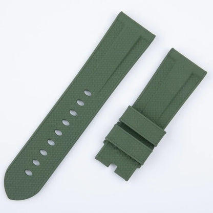 Cinturino per orologio in nylon intrecciato da 22 mm 24 mm con motivo intrecciato, in gomma fluorurata FKM, di ricambio per cinturino Panerai, per PAM111 441 Tudor Seiko.