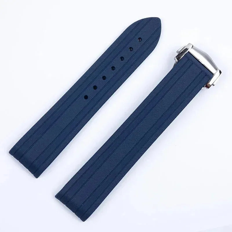 For Seiko soft comfortable silicone men's outdoor watch strap Omega seahorse 300 ocean universe at150 rubber accessories 20mm