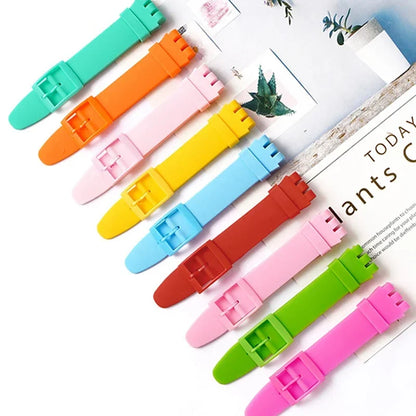 Cinturino per orologio in silicone impermeabile per Swatch, in gomma morbida, da uomo e da donna, cinturino di ricambio da 16/17/19/20 mm, accessori