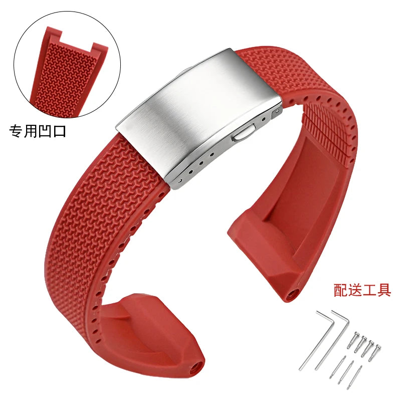 Bracelet de remplacement en Silicone liquide souple pour Casio G-SHOCK GST-B100 / GST-S110 / GST-S130 / GST-400G, bracelet de montre série G-STEEL