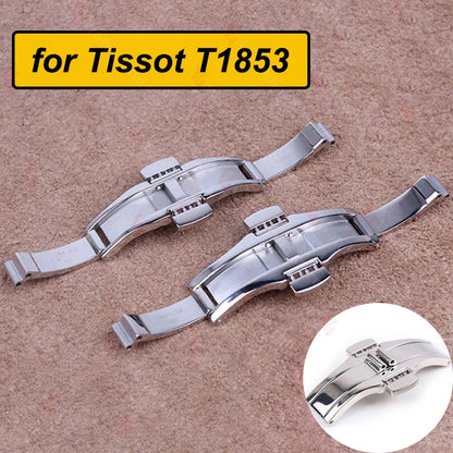 Uhrenarmband-Schließe 3/4,5/6 mm für Tissot T1853 T035617 T035439 Schmetterlingsfaltschließe, Metallverschluss 15/17/19/21/22/23/25/27 mm