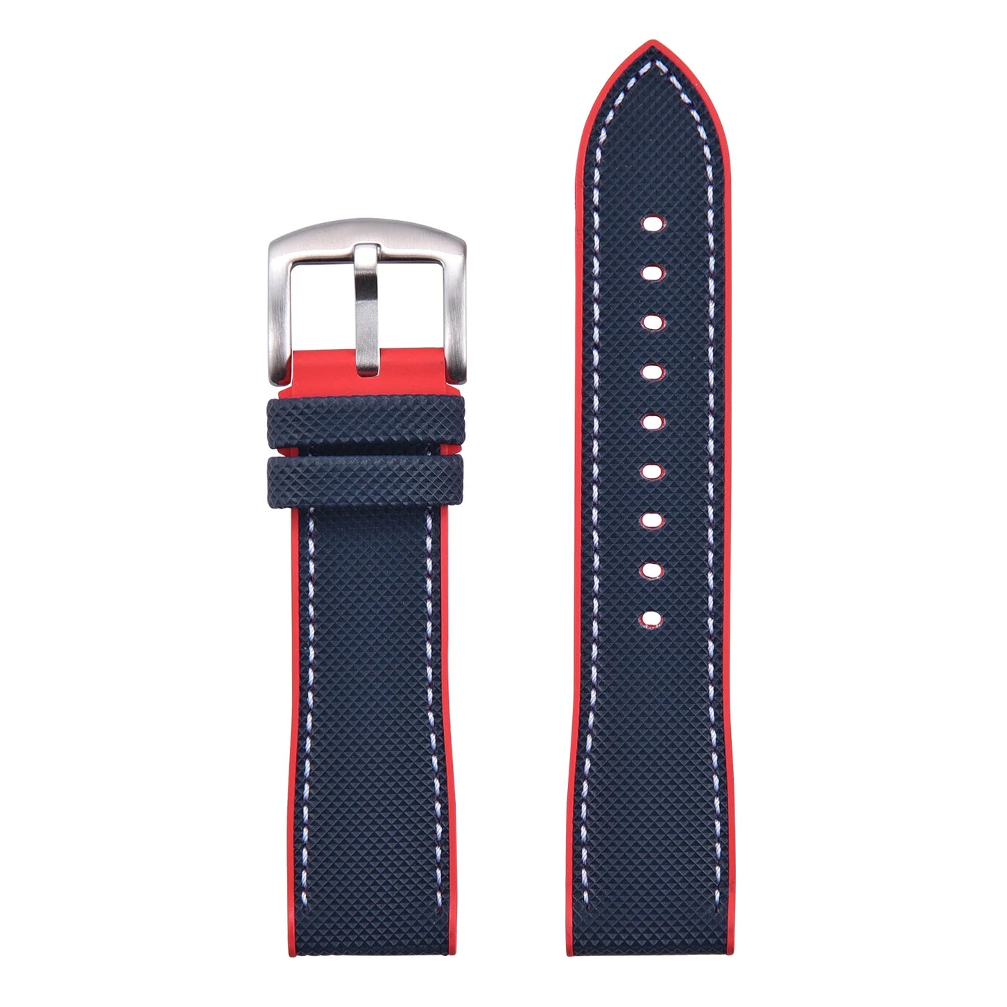 Bracelets de montre FKM en cuir hybride de qualité supérieure, 20mm 22mm, en caoutchouc fluoré FPM, étanche, unisexe pour chaque marque de montres de plongée