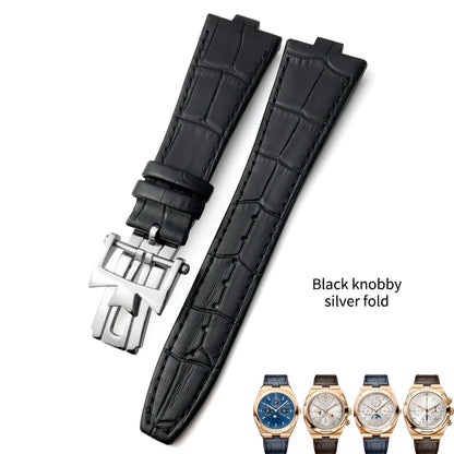 Remplacement du bracelet de montre en cuir de vachette véritable pour homme, VachAnderConstantin, cuir de veau d'outre-mer, noir, bleu, marron, bracelet, 25mm x 9mm