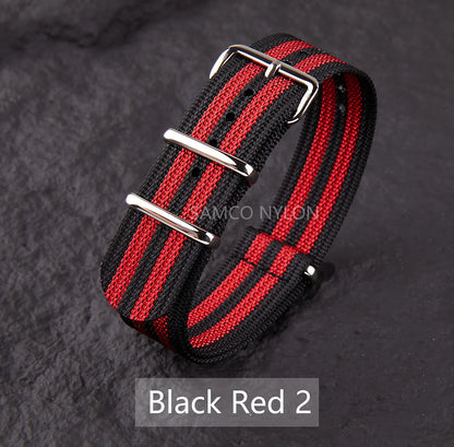 Bracelet de montre en Nylon nervuré 20mm 22mm bracelets de montre confortables boucle militaire lavable Blet pour hommes bracelets de montre