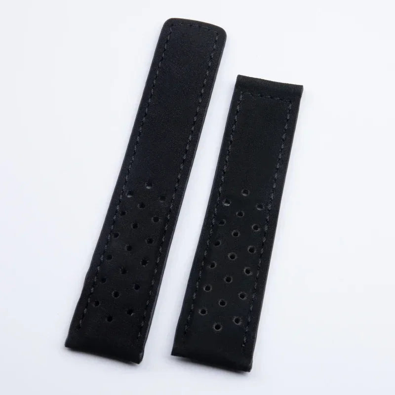 Cinturino per orologio in pelle di vacchetta morbida e satinata, 20/22/24mm, per cinturino TAG HEUER CARERA AQUARACER Monaco F1, fibbia pieghevole in acciaio