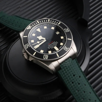 Soft Silicone Watch Strap for Men, Waterproof Rubber Watch Band, Watch Accessories, Tudor Pelagos, 25500 and 25600 Series, 22-12mm