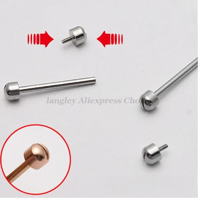 Kit de réparation de bracelet de montre en cuir, tube à vis, lien de tige LDPStem, 14mm, 16mm, 18mm, 20mm, 22mm, goupille de bracelet, 2 pièces, le plus récent