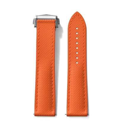 FKM Rubber Watch Strap, New Design, Quick Release, 20mm 22mm, Butterfly Buckle, Waterproof, Perfect Fit, Flat End, Universal Bands