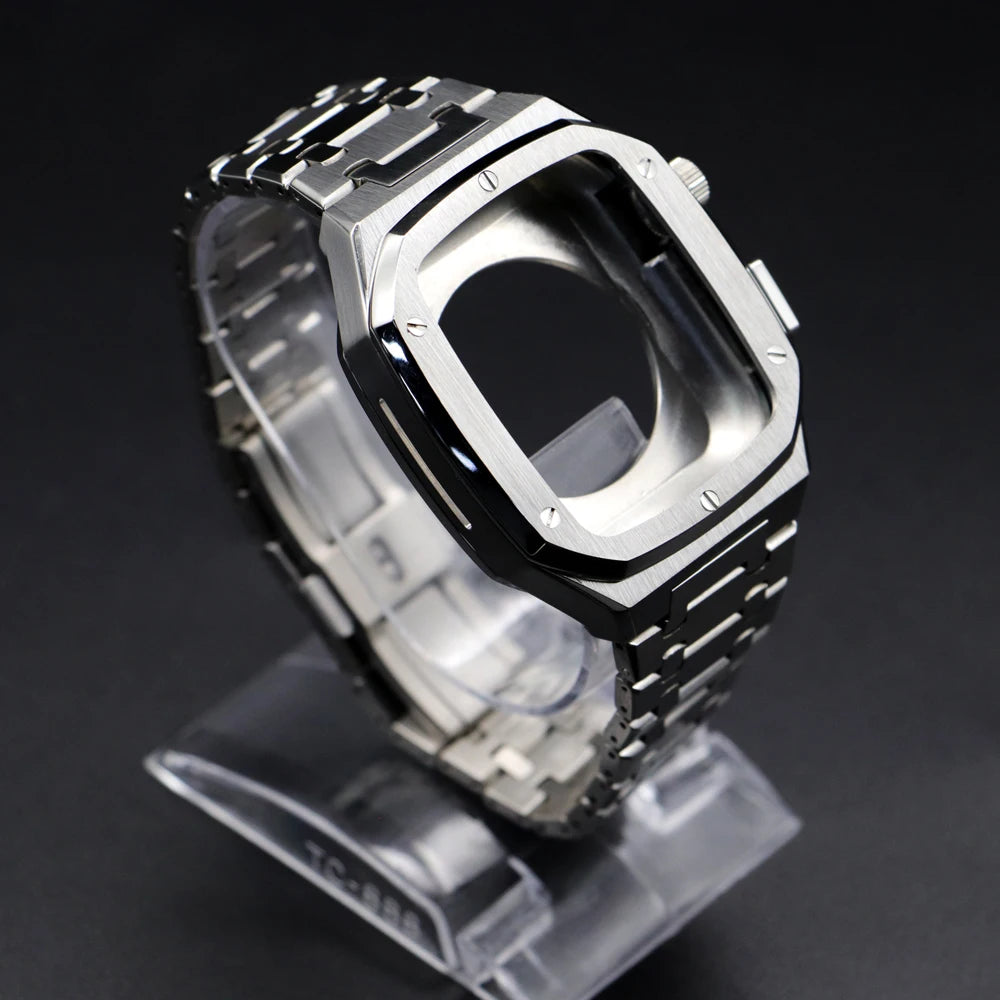 Luxury Modification Kit for Apple Watch 46mm 45mm 44mm 40 41mm, Metal Frame for iWatch Series 6 5 4 SE, Accessories