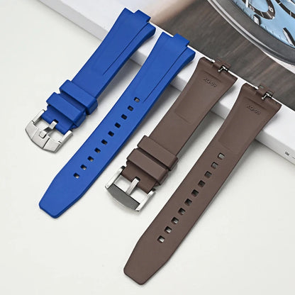 FKM-Cinturino per orologio in gomma fluorurata da uomo e donna, estremità convessa speciale, a sgancio rapido, Citizen NJ0150, NJ0151, NJ0158, 9 mm