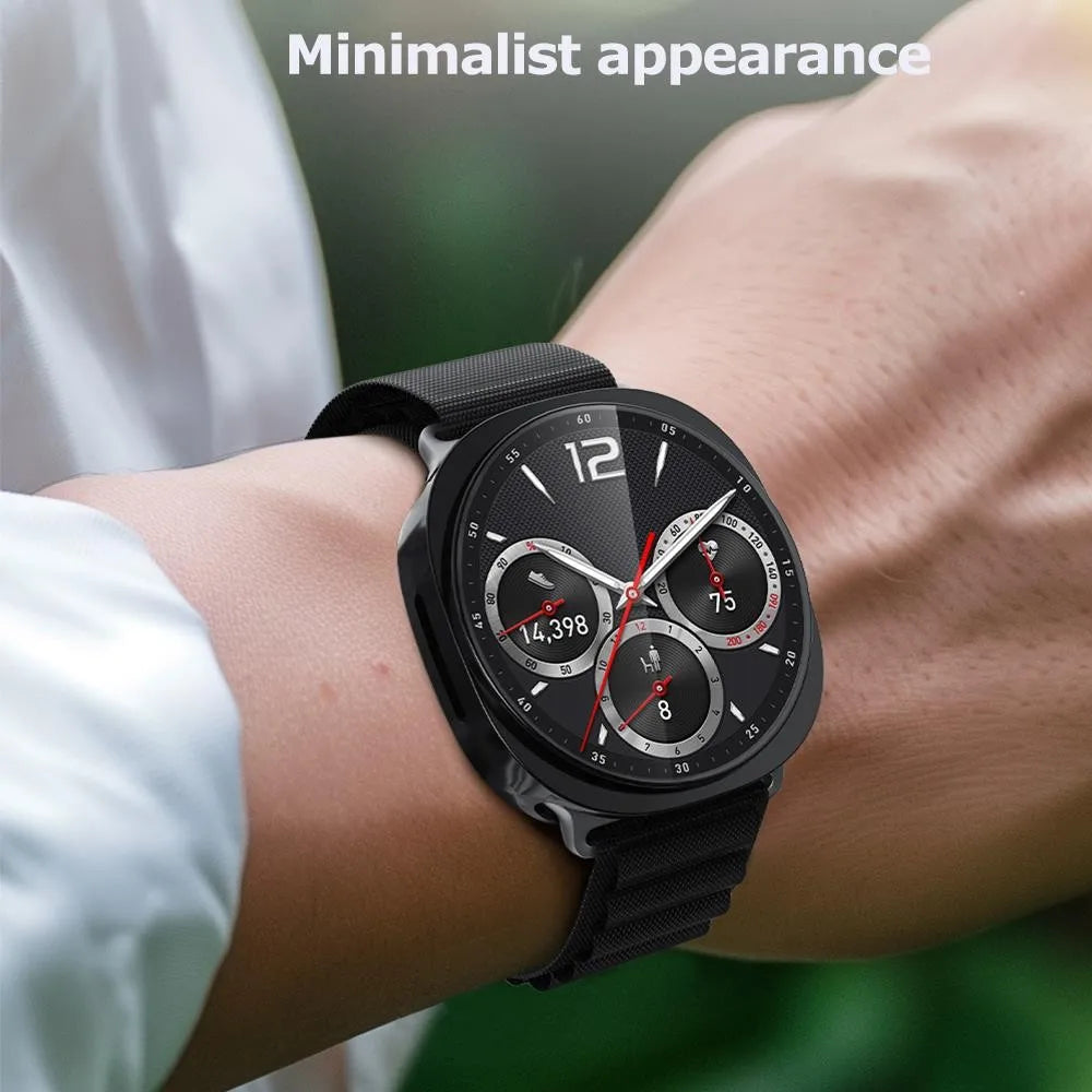 Stainless Steel Watch Band + Case for Samsung Galaxy Watch 8 40mm 44mm, Full Cover Metal Strap