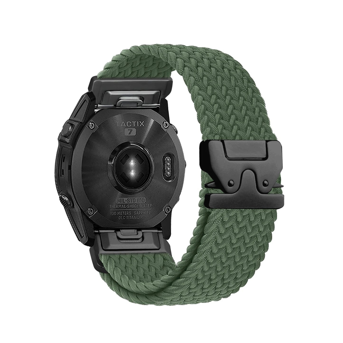Cinturino per orologio elastico in nylon QuickFit 20/22/26 mm per Garmin Fenix 8/7/6/5 Forerunner 965/955/945 Instinct Tactix