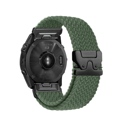 Cinturino per orologio elastico in nylon QuickFit 20/22/26 mm per Garmin Fenix 8/7/6/5 Forerunner 965/955/945 Instinct Tactix
