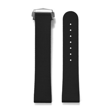 STAPELP suitable for Omega Swatch 20mm universal watch straps Black Blue FKM Rubber Quick Release Watch Band with Omega Folding Clasp