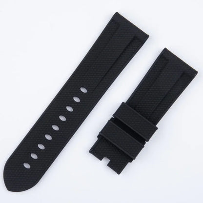 Cinturino per orologio in nylon intrecciato da 22 mm 24 mm con motivo intrecciato, in gomma fluorurata FKM, di ricambio per cinturino Panerai, per PAM111 441 Tudor Seiko.
