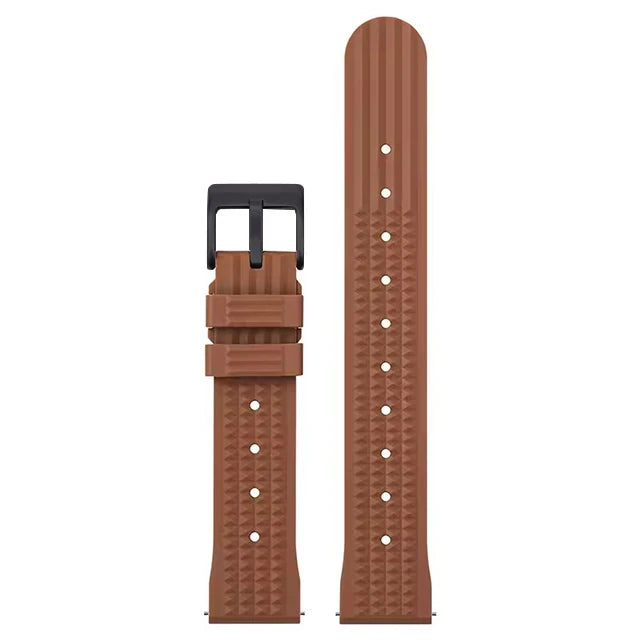 Watchdives – bracelet de montre gaufré en caoutchouc souple de qualité supérieure, 20mm 22mm, bracelet de remplacement à dégagement rapide, bandes unisexes durables en caoutchouc de Silicone