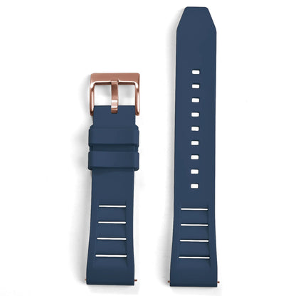 Bracelet de montre en caoutchouc FKM 20mm 22mm, souple, étanche, pour Huawei, Samsung, Seiko, Omega, avec attache rapide