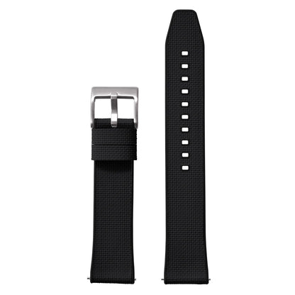 Cinturino in gomma FKM in tela per vela 18mm 19mm 20mm 21mm 22mm 24mm, top FKM a sgancio rapido + base FKM, vestibilità perfetta, cinturino universale piatto per orologio