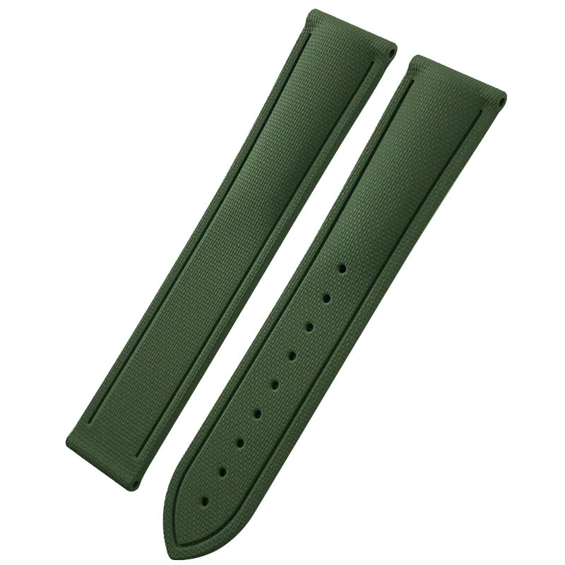 Quick Release FKM Fluoro Rubber Watch Strap for Omega Seamaster AT150 Breitling Seiko 5 Longines Oris 20mm 21mm 22mm