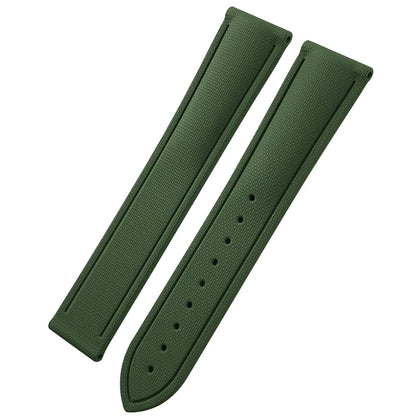 Quick Release FKM Fluoro Rubber Watch Strap for Omega Seamaster AT150 Breitling Seiko 5 Longines Oris 20mm 21mm 22mm