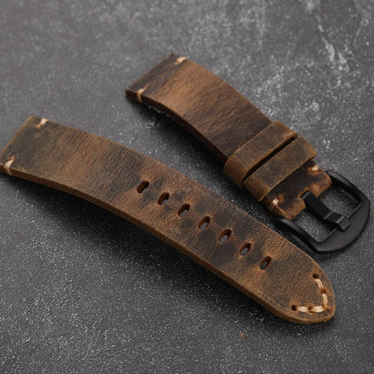 Handmade First Layer Cowhide Watch Strap, 20 22 23 24 26MM, Brown Padded, for PAM111 441, Soft Men's Bracelet