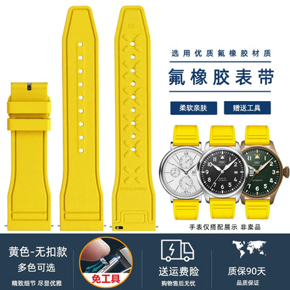 Cinturino per orologio in silicone morbido 20 mm 21 mm 22 mm per IWC Pilot | Cinturino sportivo a sgancio rapido | Sostituzione unisex impermeabile del cinturino in gomma