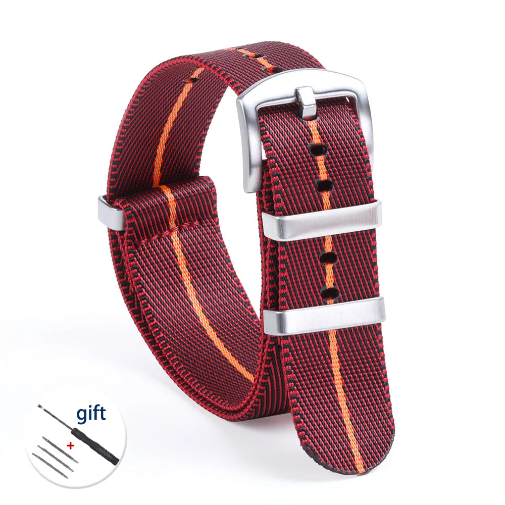 High-Quality Nylon Watch Strap, 18/20/22mm, High Density, Green, Military, Casual, Outdoor, Army, Replacement Strap
