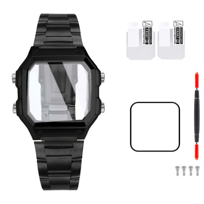 Stainless Steel Watch Case and Strap Modification Kit for Casio Royale Mod AE-1200 (3299) AE-1200WH AE-1300 WS-1600H (3556) WS-1600H