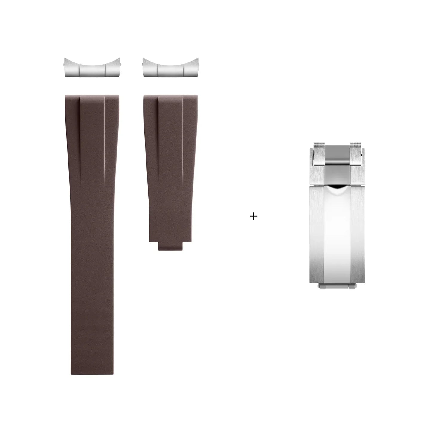 FKM fluoroelastomer watch strap, cut to size, 20/21/22mm, for Rolex Submariner GMT DAYTONA YachtMaster Datejust Sea-Dweller Series