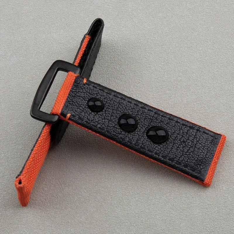 Accesorios universales, correa de reloj de tela de nailon y cuero de 22 mm, para correa Rolex, para Huawei, Tudor, Seiko, Tissot, Breitling