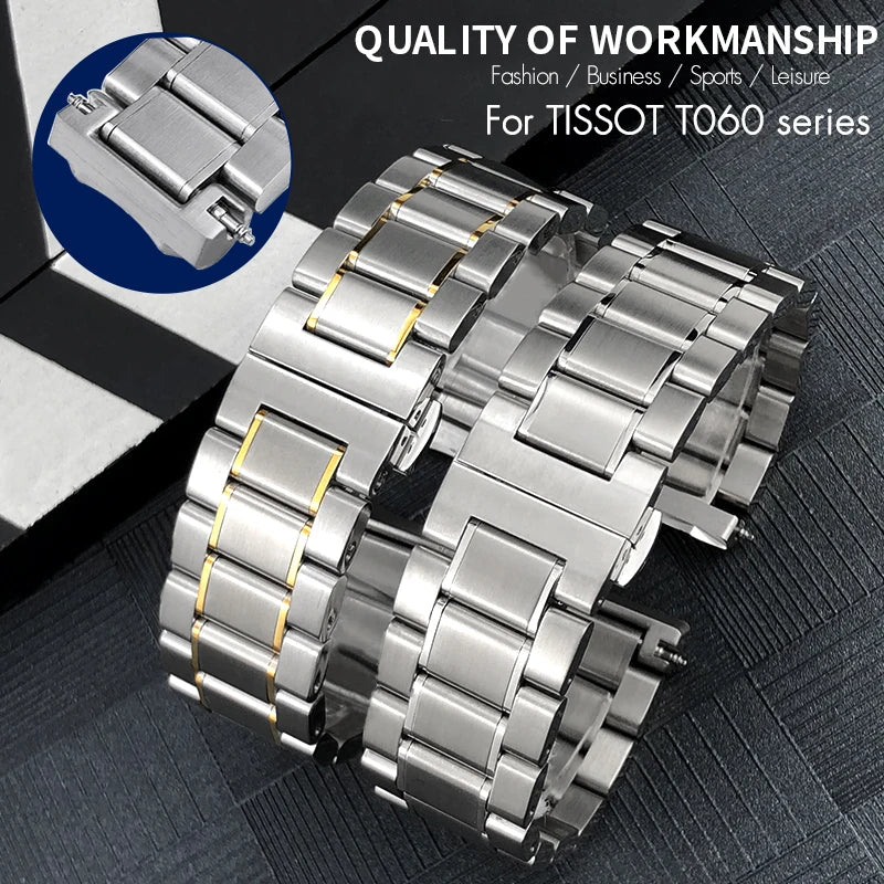Bracelet de montre en acier inoxydable Tissot T060, 20mm, Interface spéciale solide, bracelet de montre en métal pour T060407 T060408, bracelets pour hommes