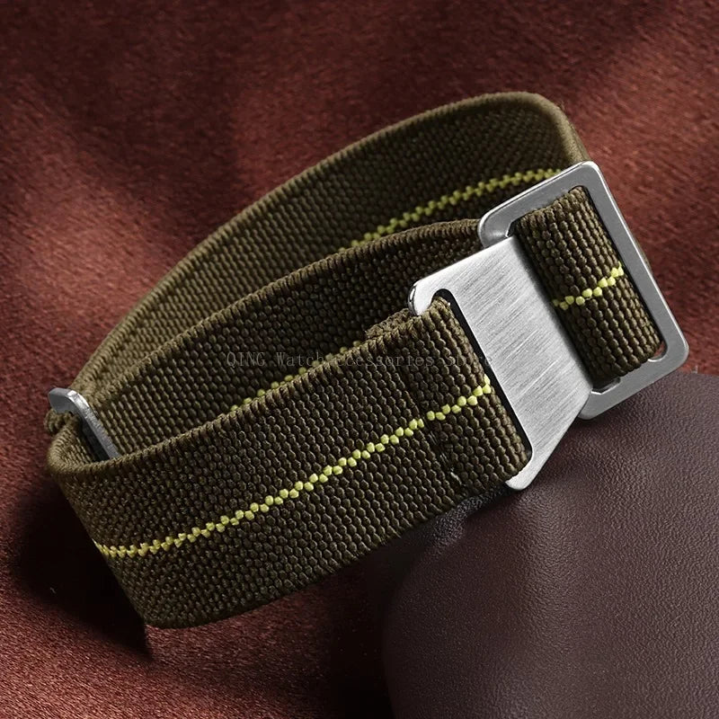 Cinturino in Nylon Elastico per Orologio 18/20/22mm, Cinturino Universale Sportivo Francese Paracadute per Uomini e Donne, Braccialetto per Smartwatch