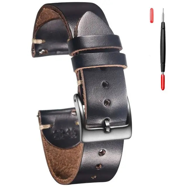 Horween US Chromexcel bracelets de montre en cuir marron souple bracelets en cuir faits à la main 18mm 20mm 22mm