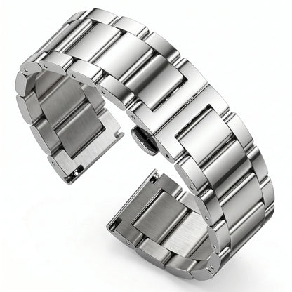 Bracelet de montre en acier inoxydable pour homme, bracelet de montre en métal, fermoir à déploiement double, haute qualité, 18mm, 20mm, 21mm, 22mm, 23mm, 24mm