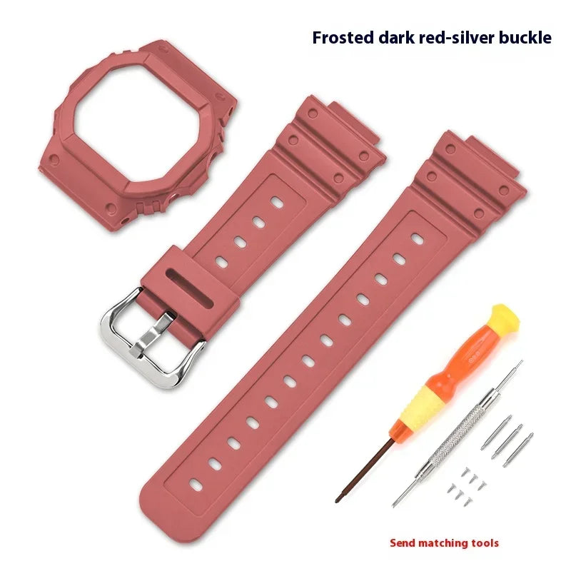 Étui de Bracelet en résine de caoutchouc pour Casio g-shock DW-5600 GW-M5610 GW-B5600 G-5600 hommes femmes Bracelet de remplacement accessoires de montre
