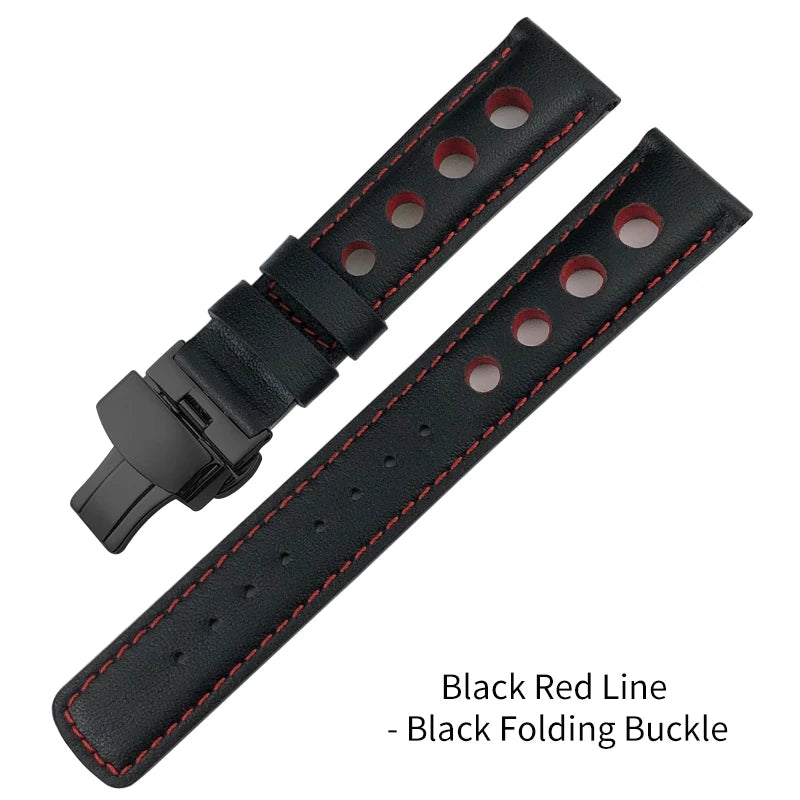 Bracelet de montre en cuir véritable pour hommes, 20mm, boucle papillon, pour Tissot T91 Racing Sports 1853 PRS516 T044